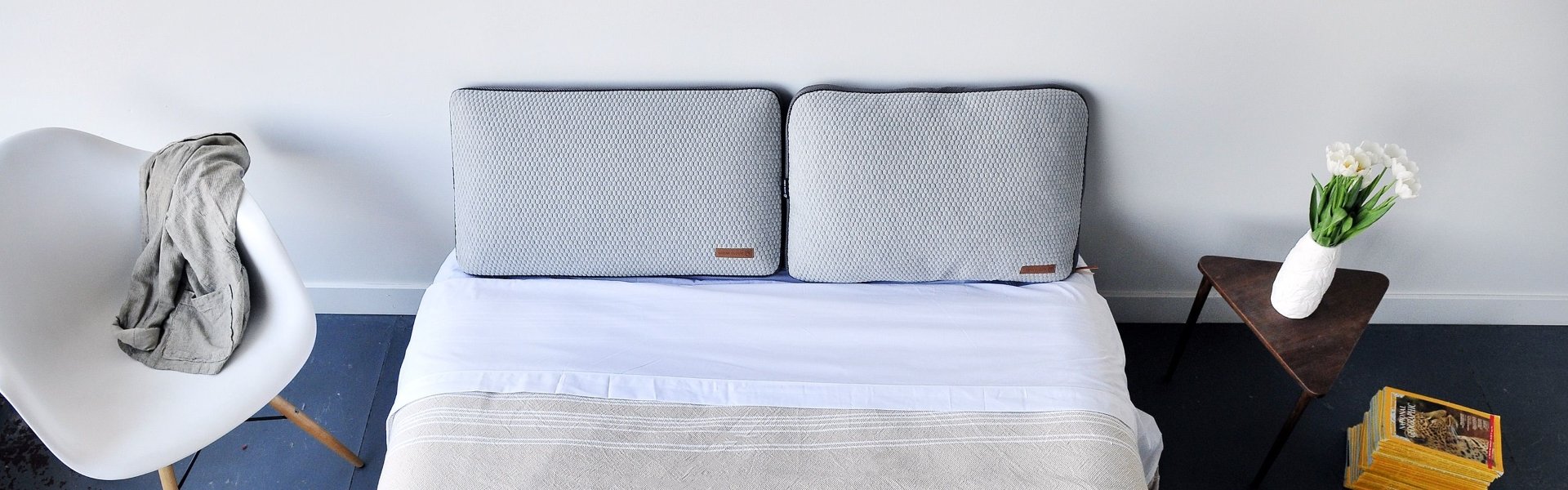 slim bed pillows