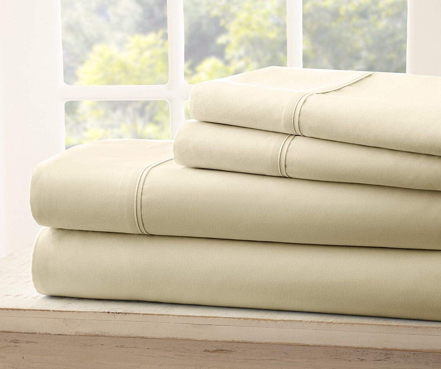 Royal Collection 1900 Wrinkle Free Split Queen Sheets