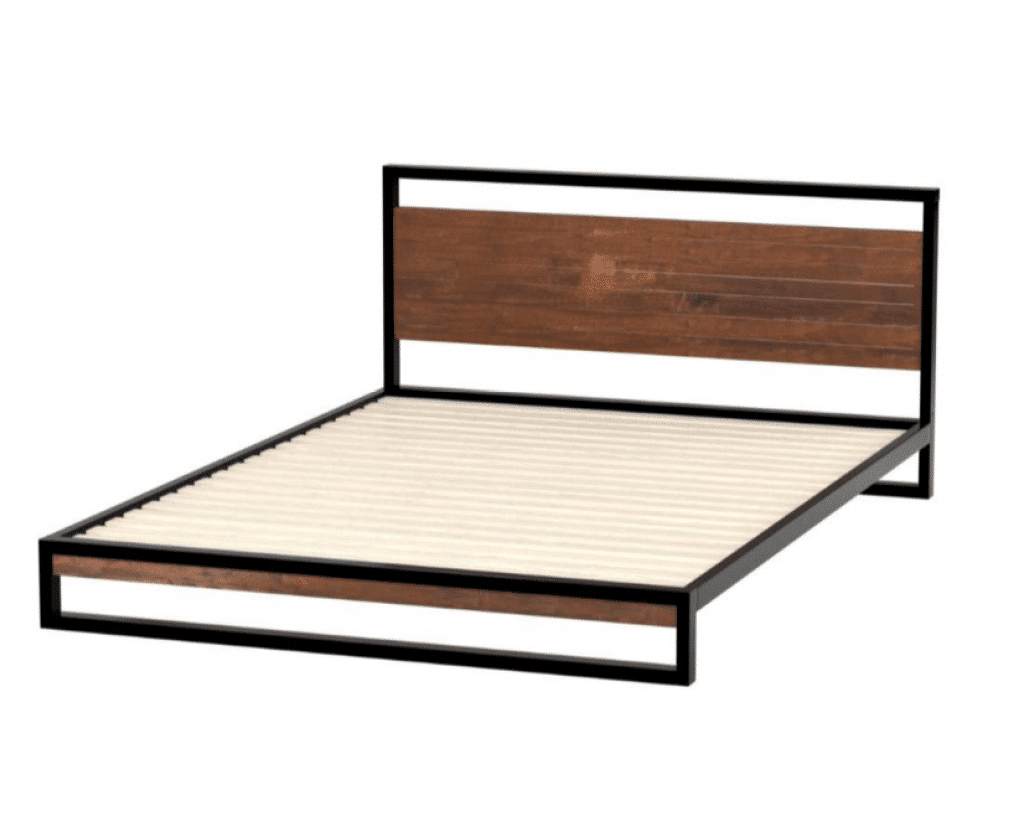 Zinus Suzanne Metal and Wood Platform Bed with Headboard