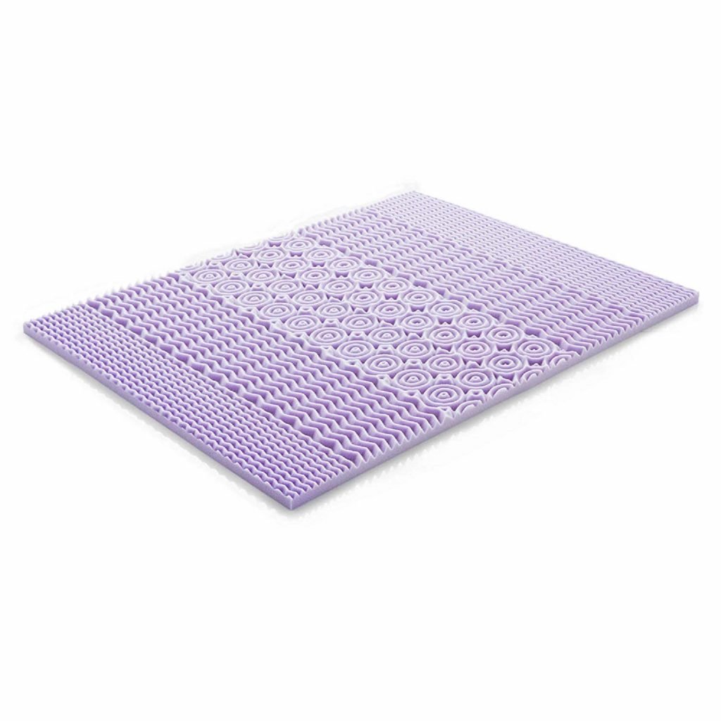 LUCID 5 Zone Lavender Memory Foam Mattress Topper