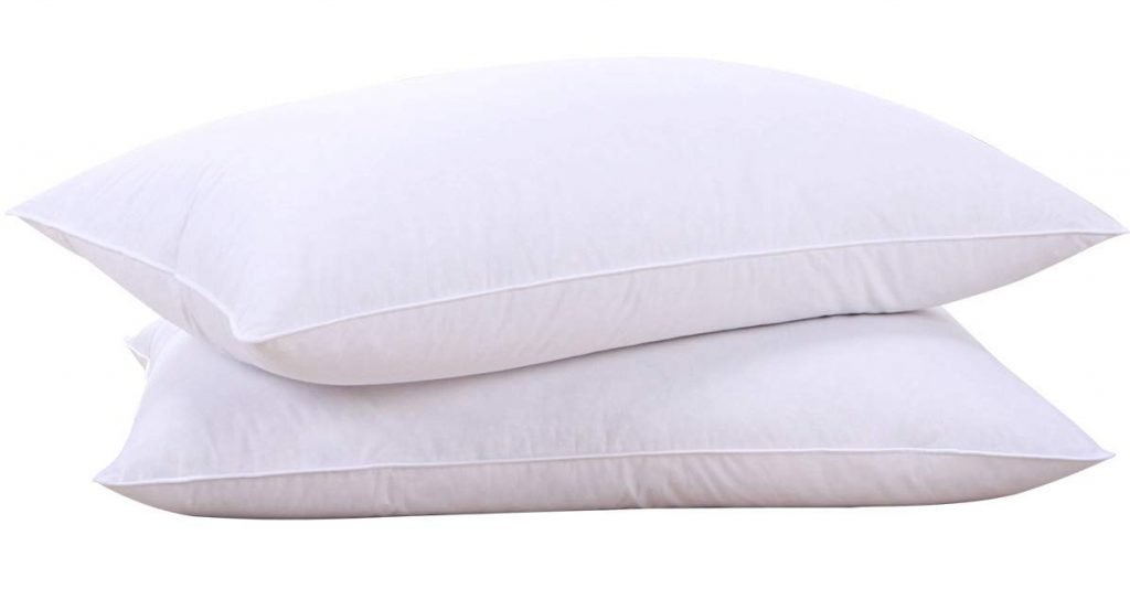 puredown Natural Goose Down Feather White Pillow