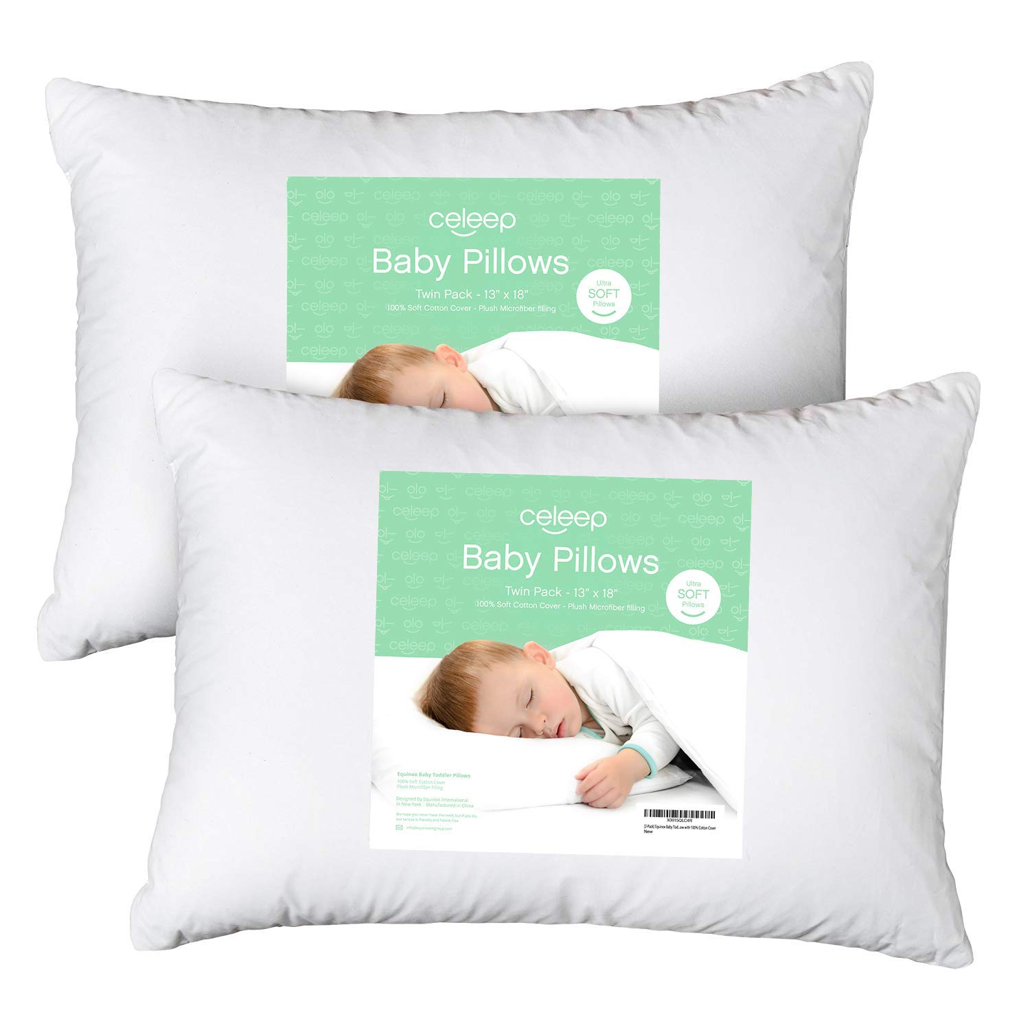Celeep Baby Toddler Pillow Set