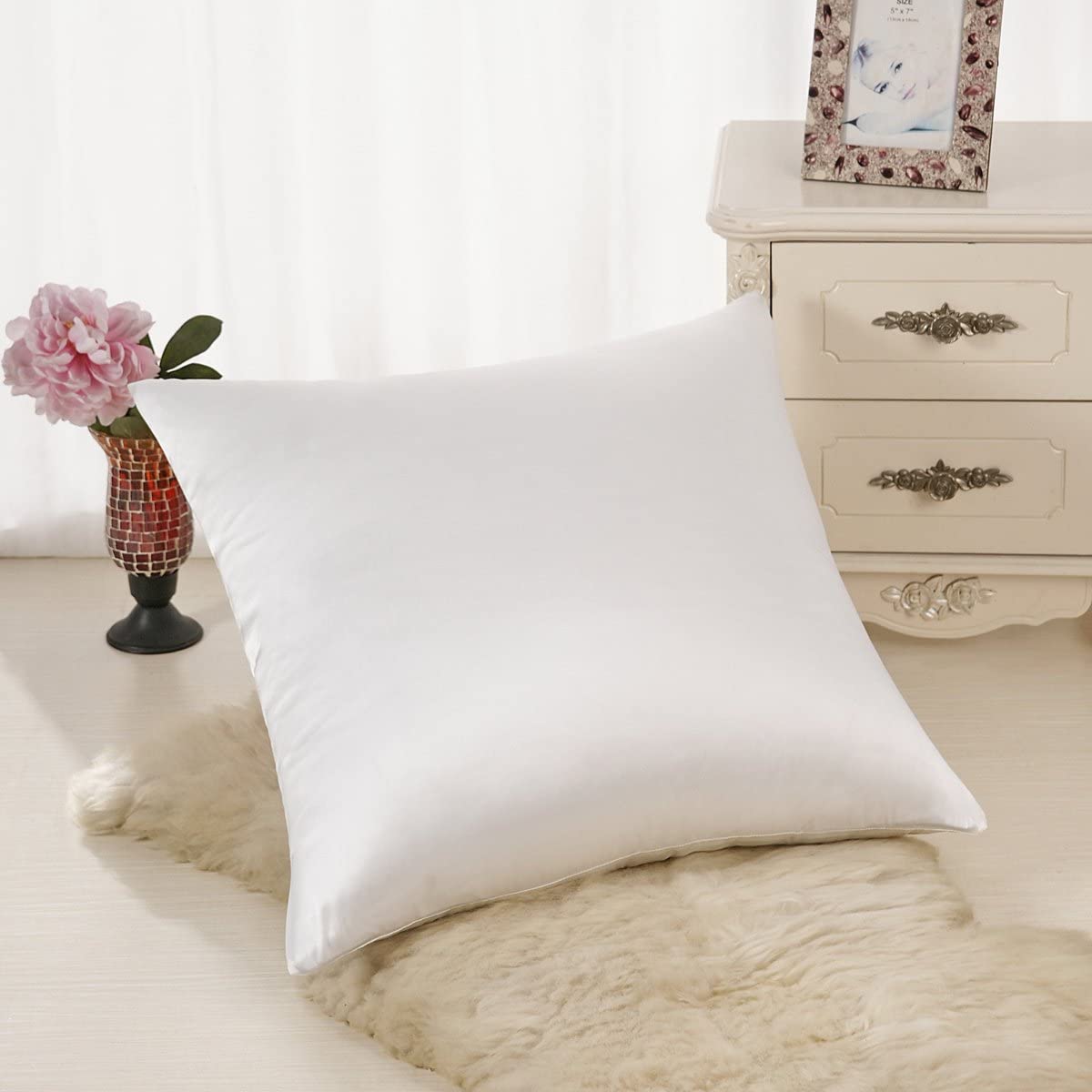 ALASKA BEAR 100% Silk Euro Pillow Shams