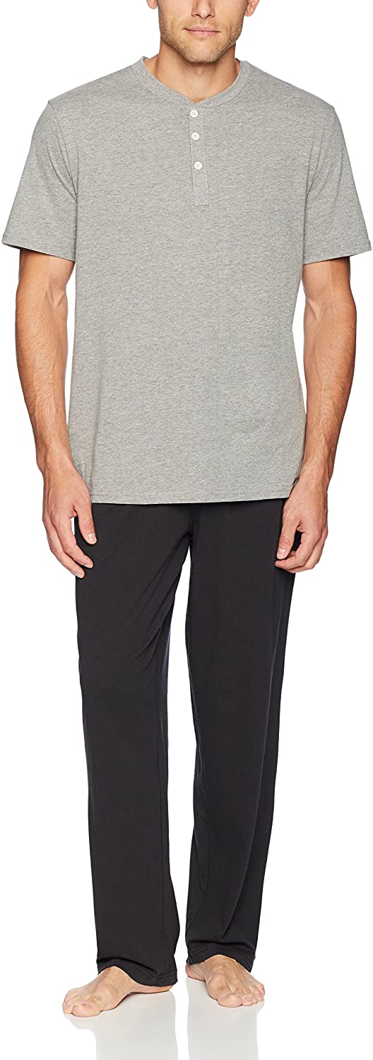 Fruit of the Loom Men's Jersey Knit Pajama Set