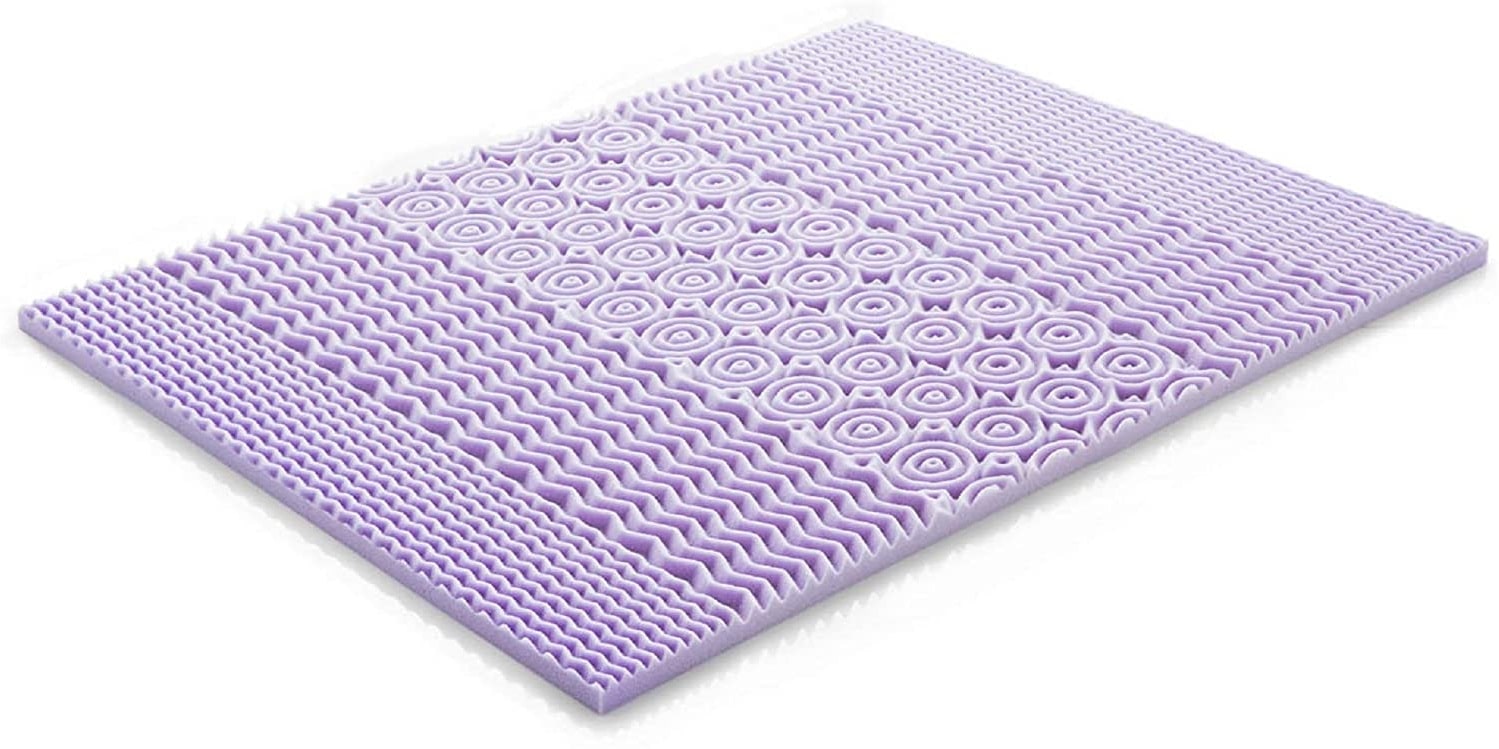 LUCID 5-Zone Lavender Memory Foam Mattress Topper