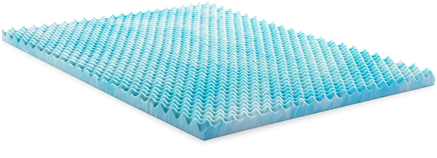 Linenspa Convoluted Gel Swirl Memory Foam Mattress Topper