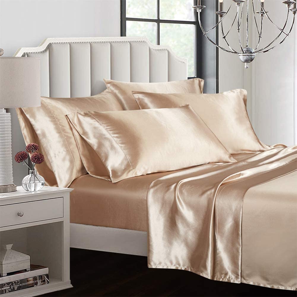 AiMay Satin Sheet Set