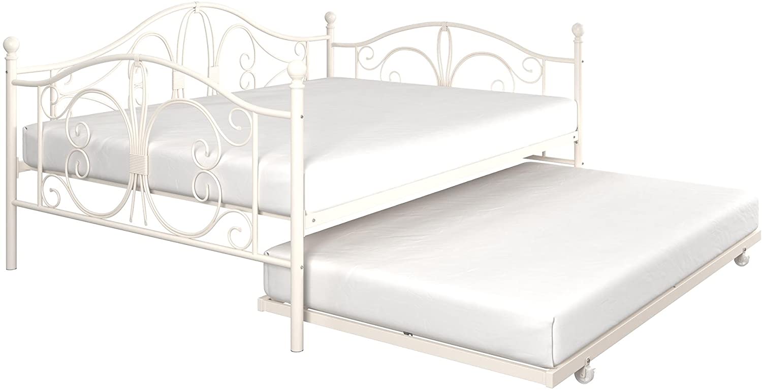 DHP Bombay Full Size Daybed Frame with Included Twin Size Trundle