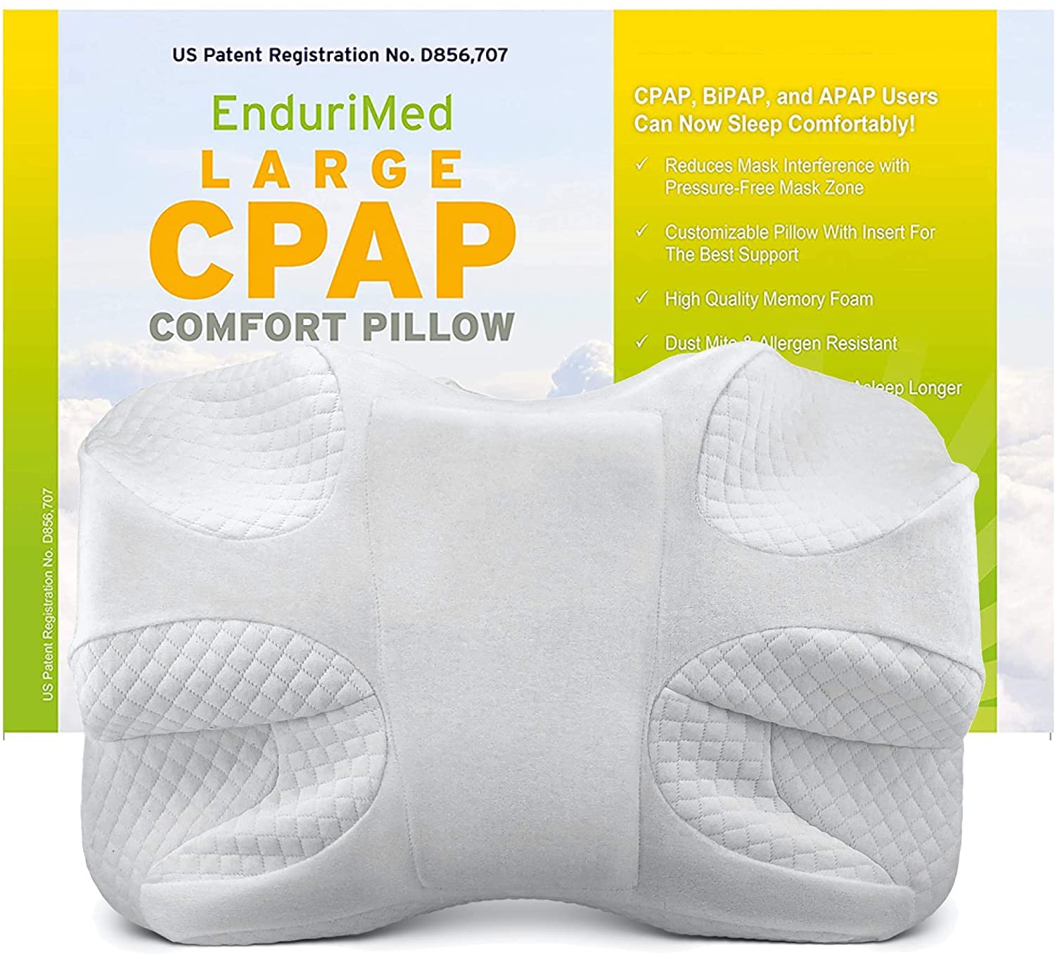 EnduriMed CPAP Pillow New Memory Foam Contour Design