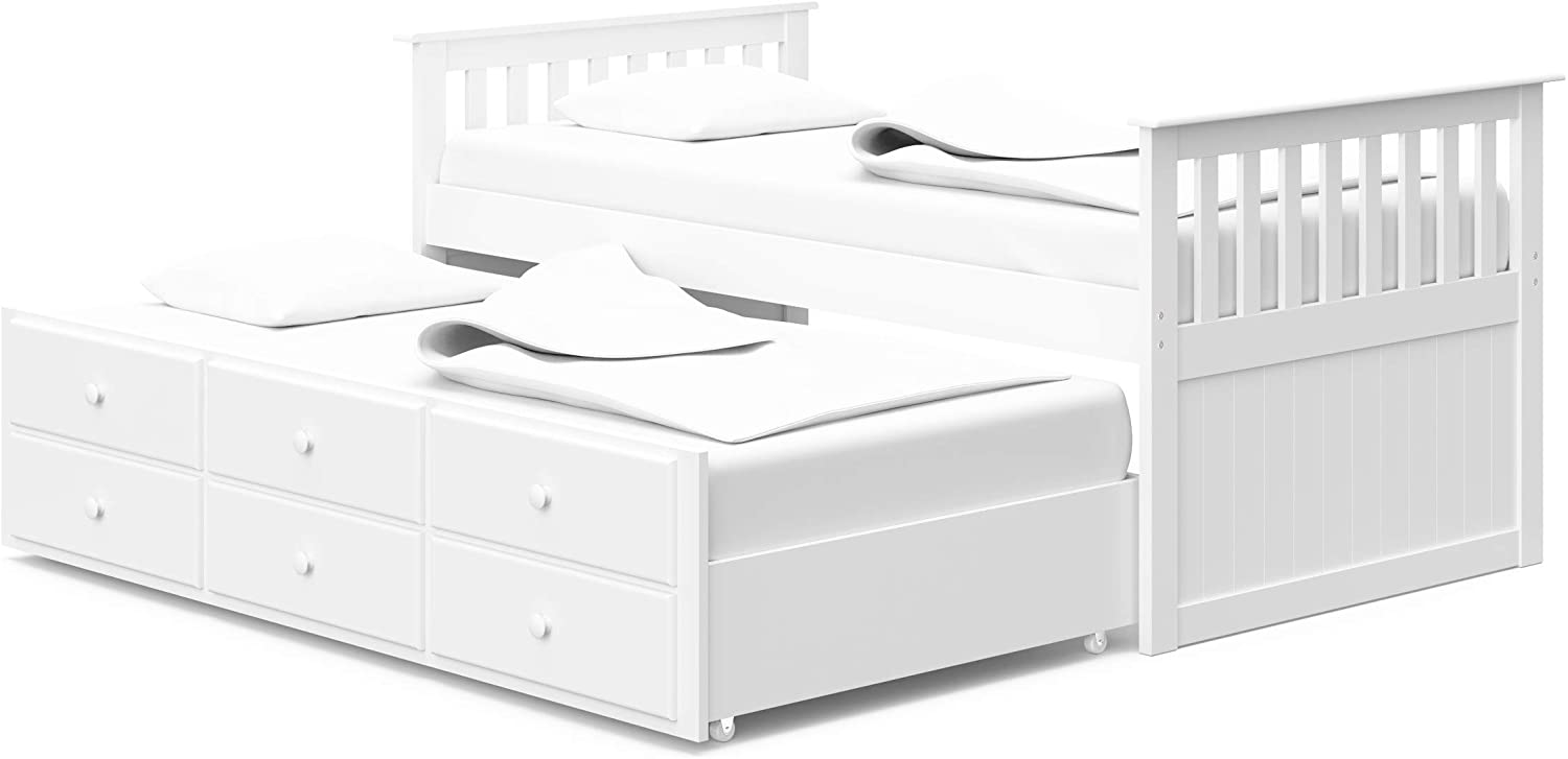 StorkCraft Marco Island Captain's Bed with Trundle and Drawers