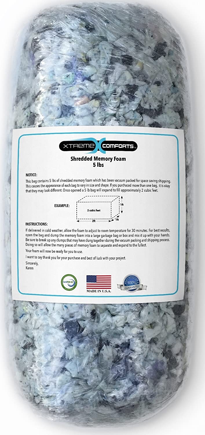 Xtreme Comforts Shredded Memory Foam Pillow Stuffing