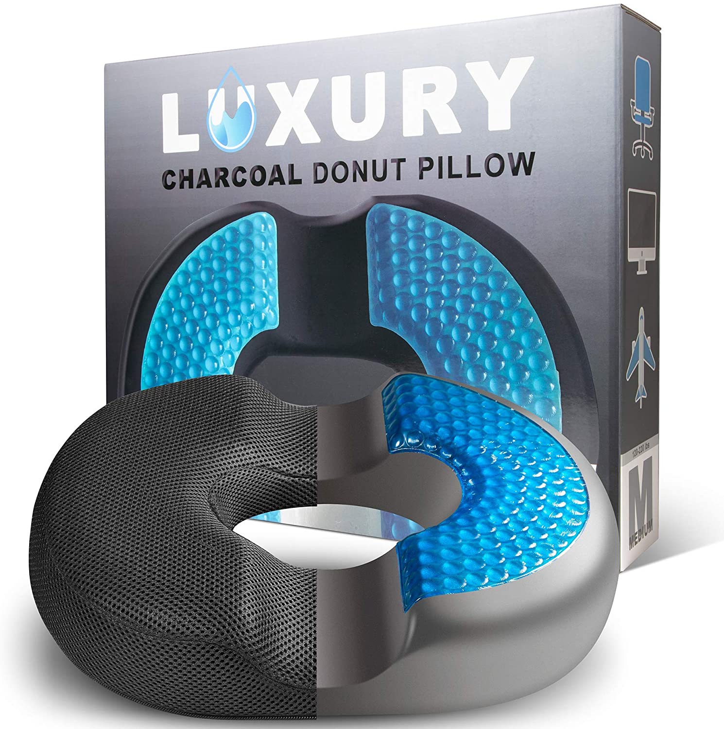 H. Charcoal Donut Pillow