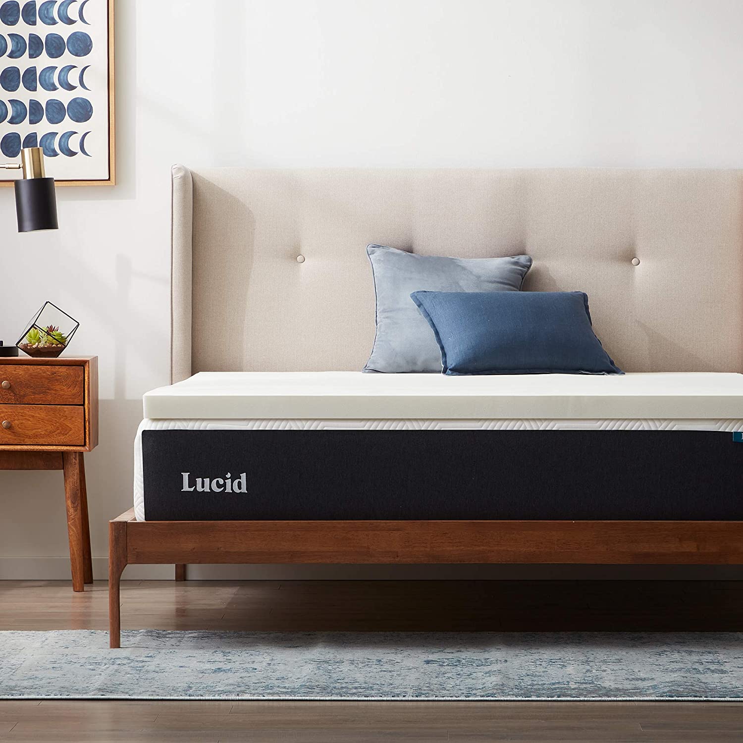 LUCID Dunlop Latex Mattress Topper