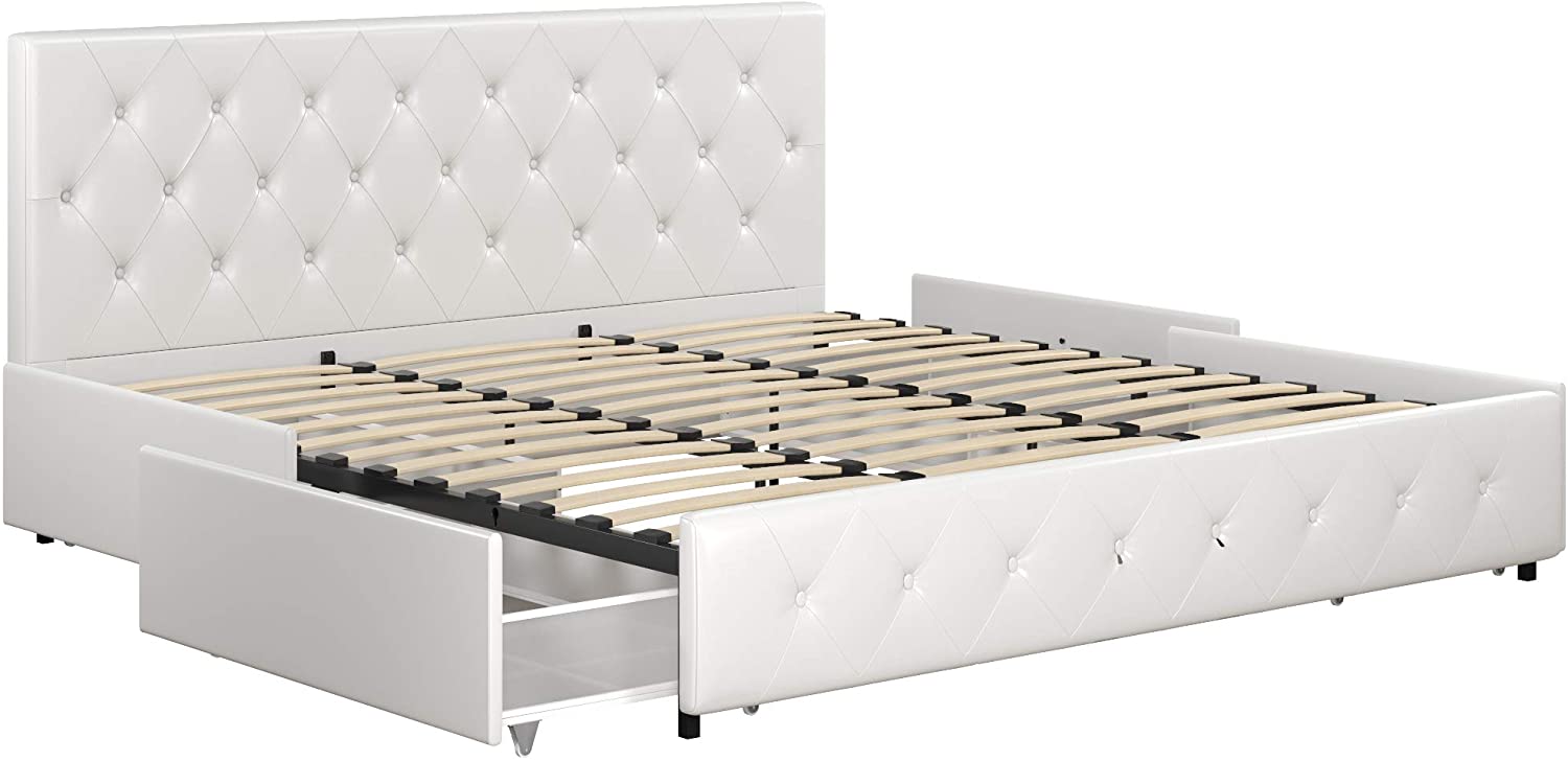 DHP Dakota Upholstered Faux Leather Platform Bed 