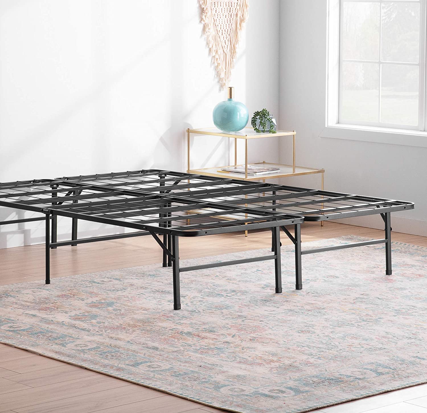 Linenspa 14 Inch Folding Metal Platform Bed Frame