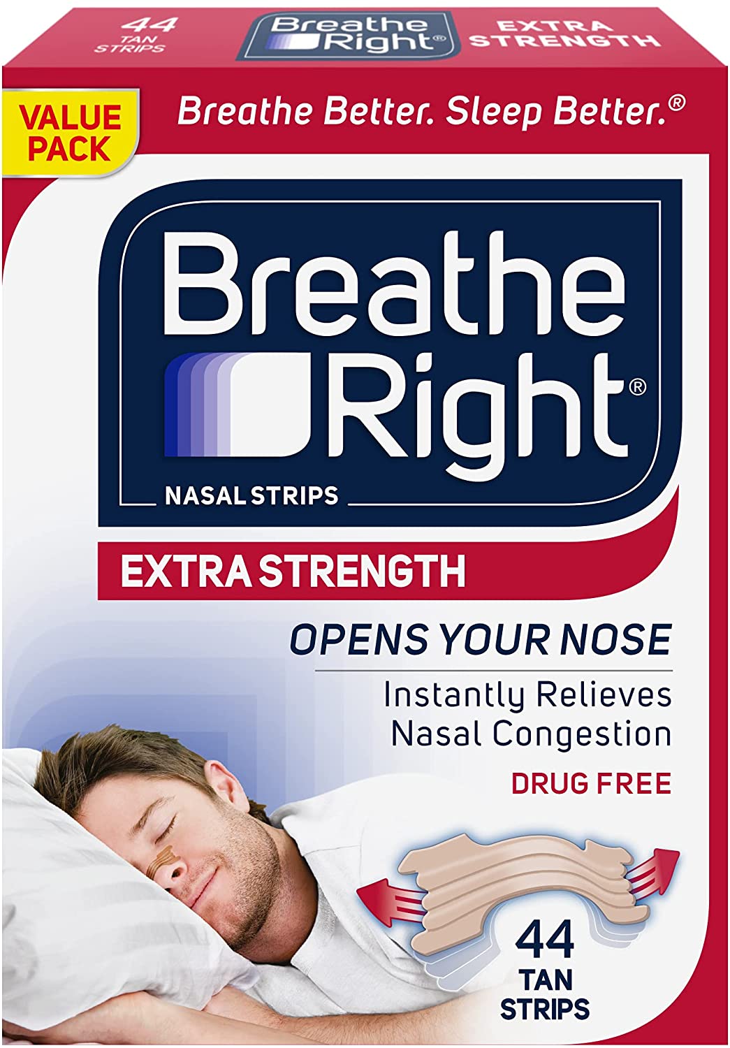 Breathe Right Extra Strength Tan Nasal Strips