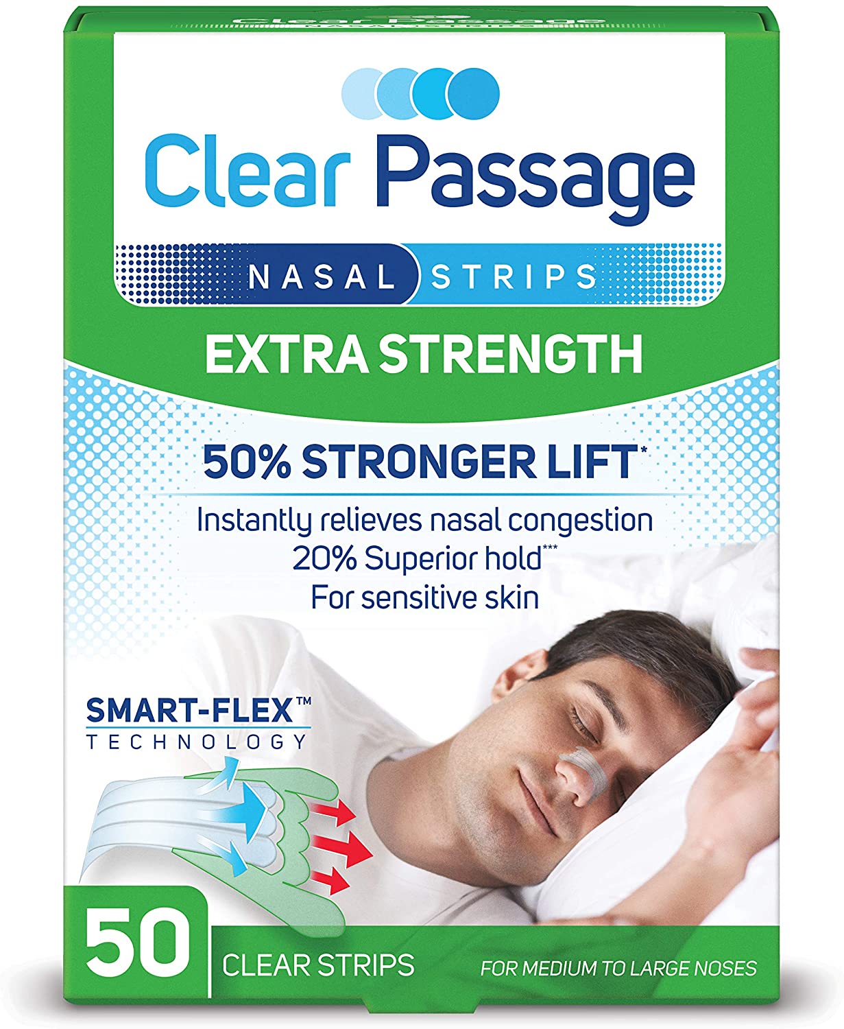 Clear Passage Nasal Strips for Sensitive Skin