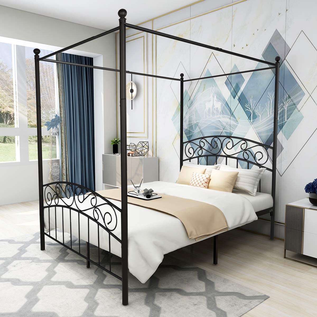 Jurmerry Canopy Bed Frame