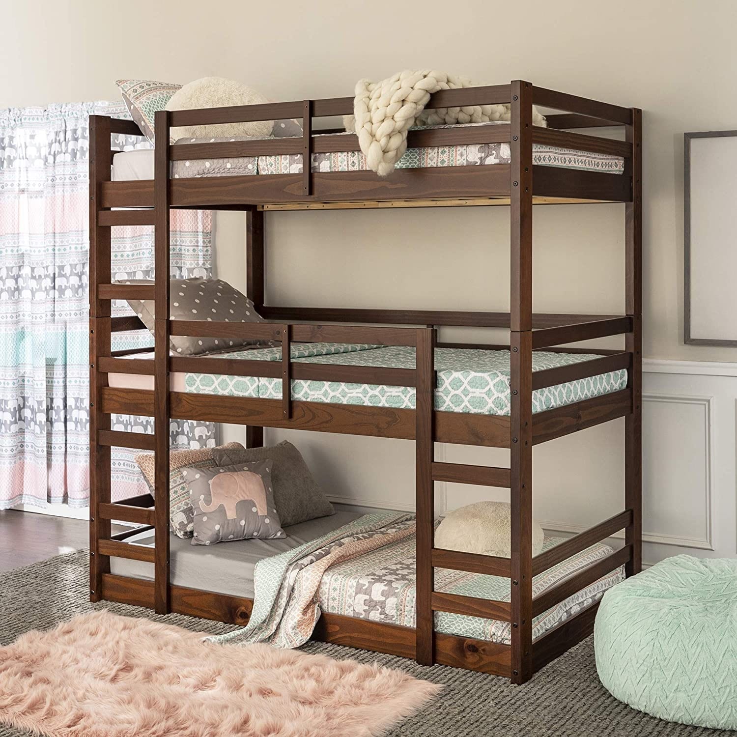 Walker Edison Alexander Classic Triple Bunk Bed