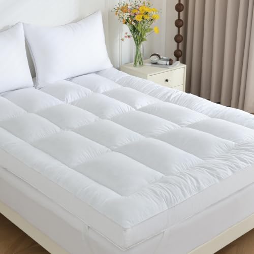 WhatsBedding 3-Inch Goose Feather and Fiber Mattress Topper
