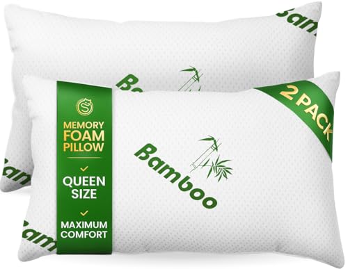 Sleepavo Shredded Memory Foam Bamboo Pillow Set of 2