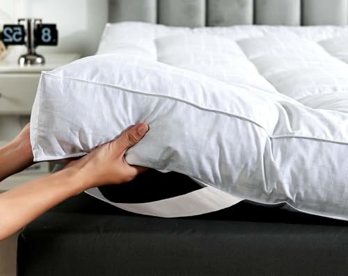 WhatsBedding Duck Feather Memory Foam Topper