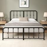 Zinus Leonardo Metal Platform Bed Frame with Headboard