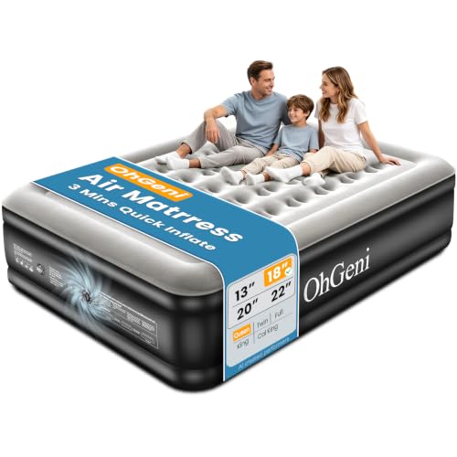 OhGeni 18-Inch Raised Queen Air Mattress