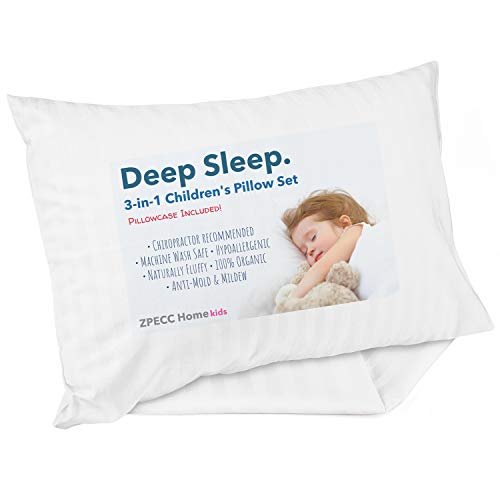 ZPECC Toddler Pillow with Organic Cotton Pillowcase