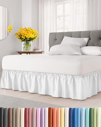 CGK Linens Wrap Around Bed Skirt, 18-Inch Drop
