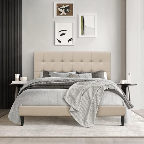 HOME DESIGN Evanston Upholstered Platform Bed