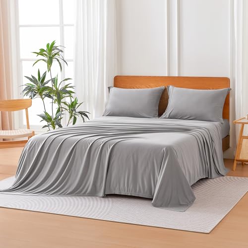 Amazon Basics Wrinkle-Free Jersey Knit Sheet Set